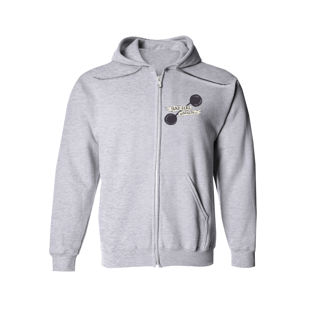 Sad Girl Strength Co zip-up hoodie (4 colors/s-2xl)