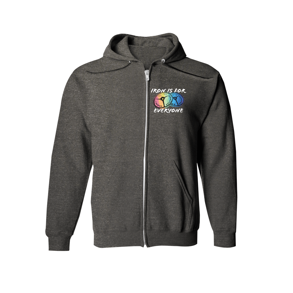 Iron is for Everyone zip-up hoodie (4 colors/s-2xl)