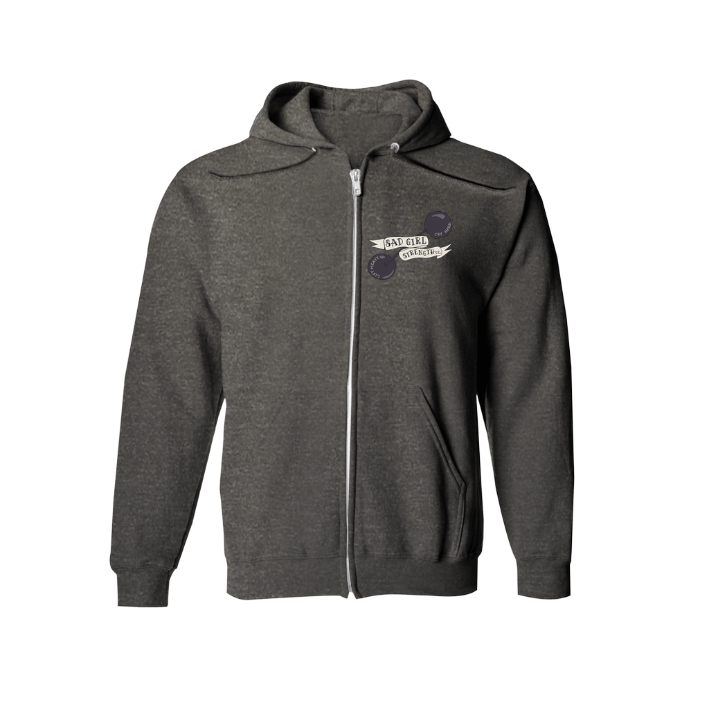 Sad Girl Strength Co zip-up hoodie (4 colors/s-2xl)