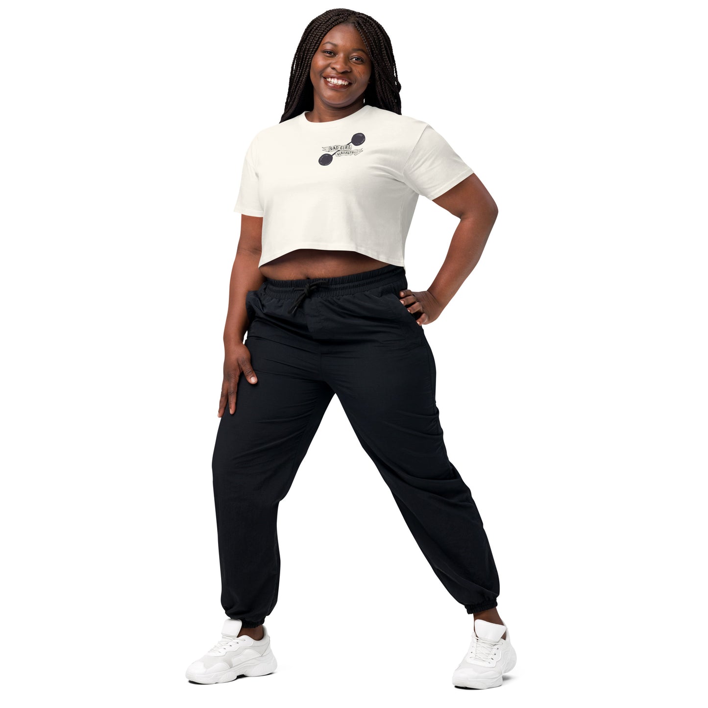 Sad Girl Strength Crop - back design (s-xl, multiple colors)