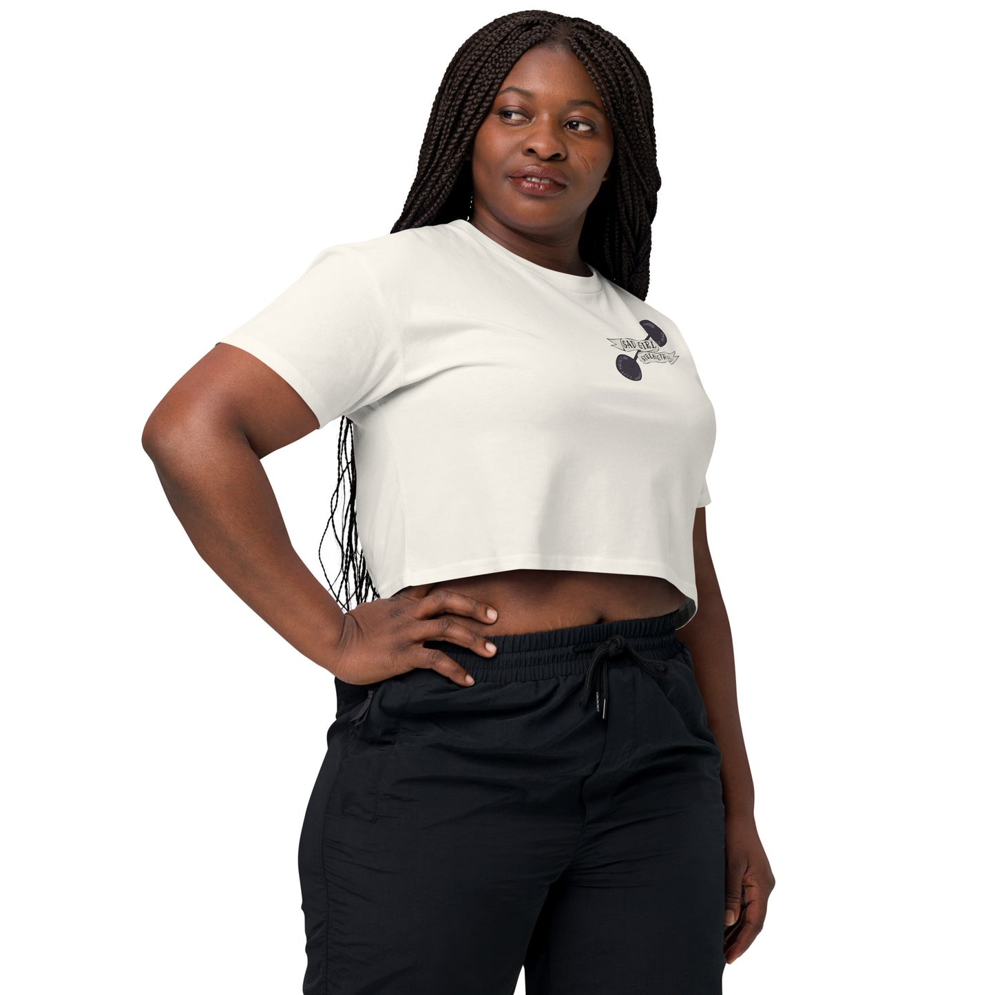 Sad Girl Strength Crop - back design (s-xl, multiple colors)