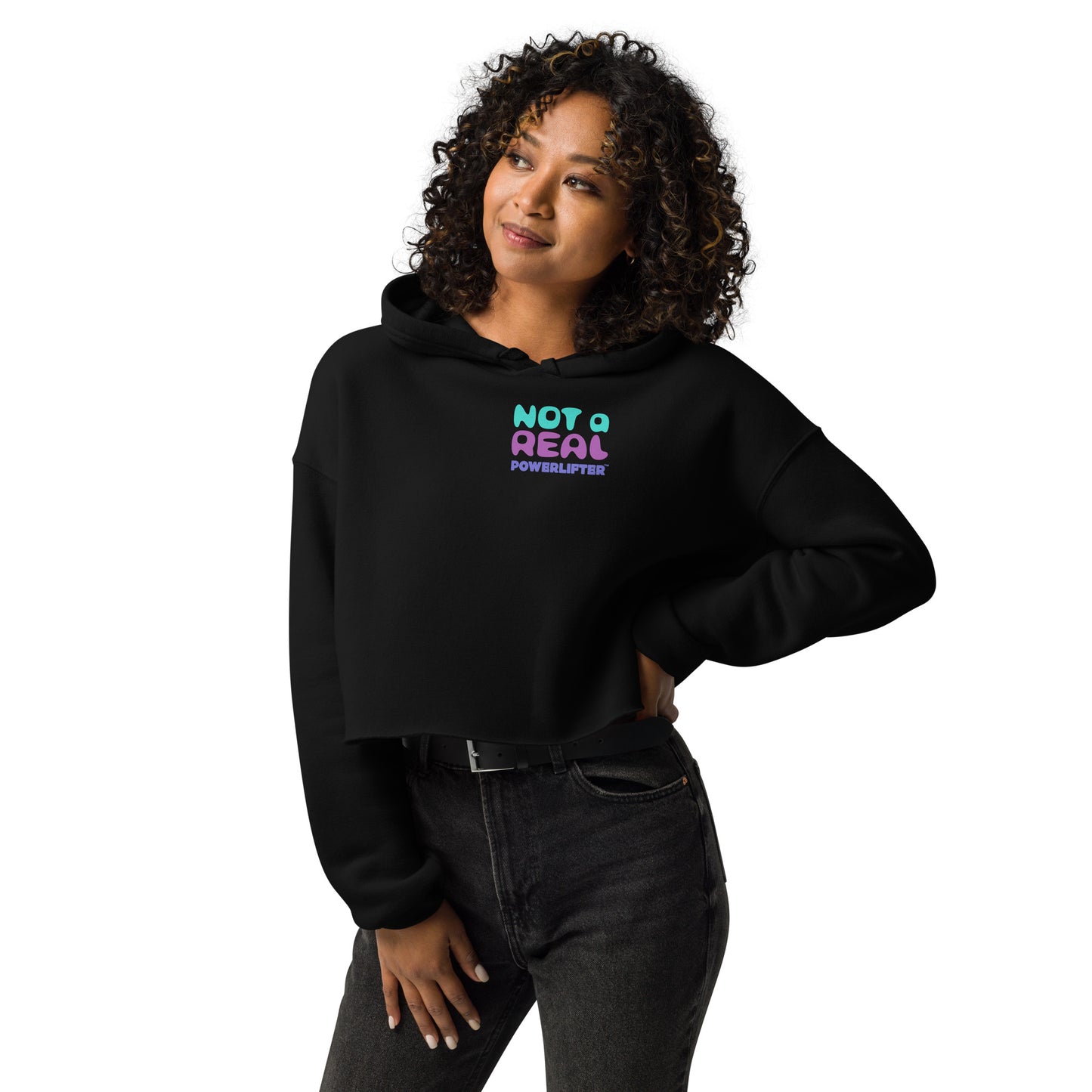 Not A Real Powerlifter crop hoodie