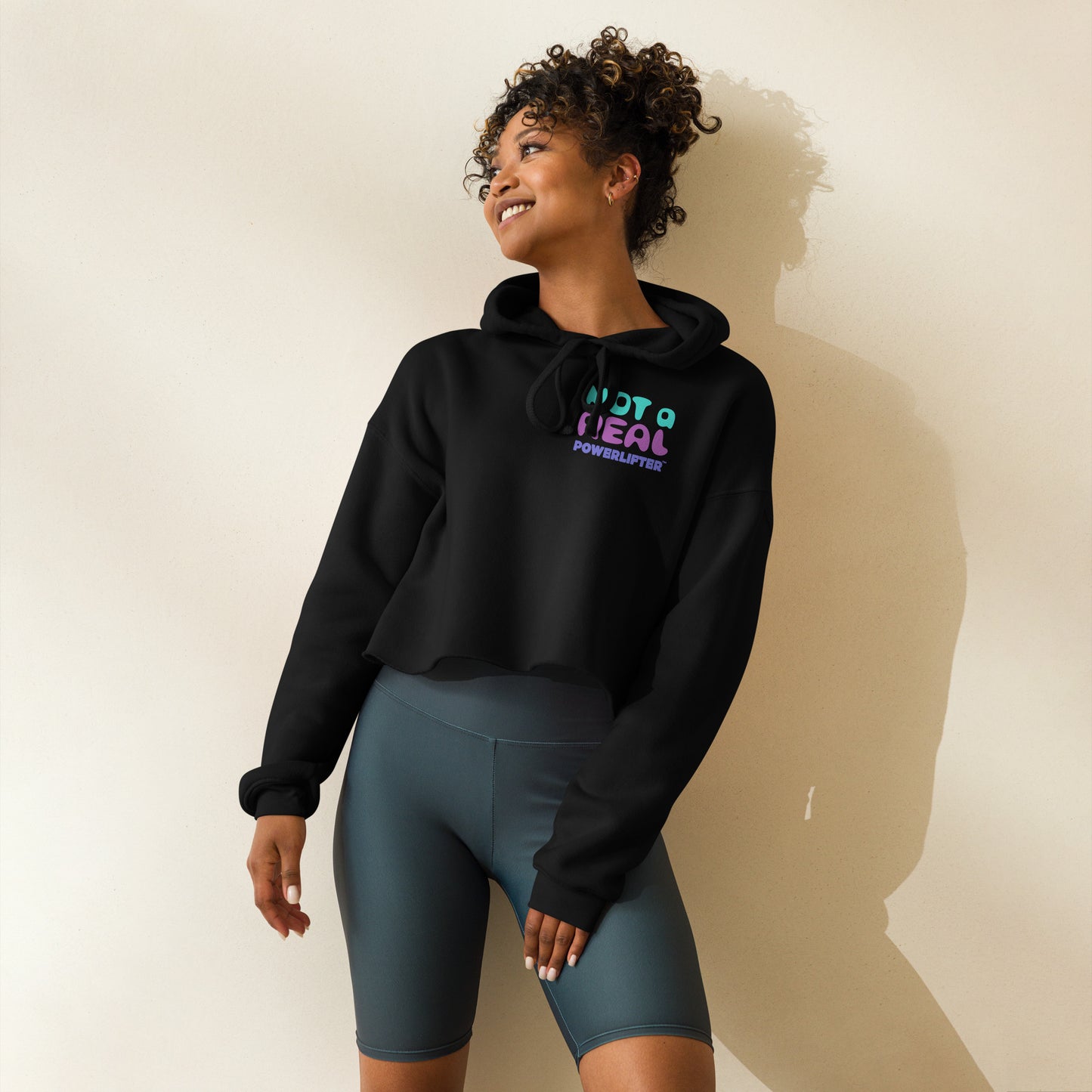 Not A Real Powerlifter crop hoodie