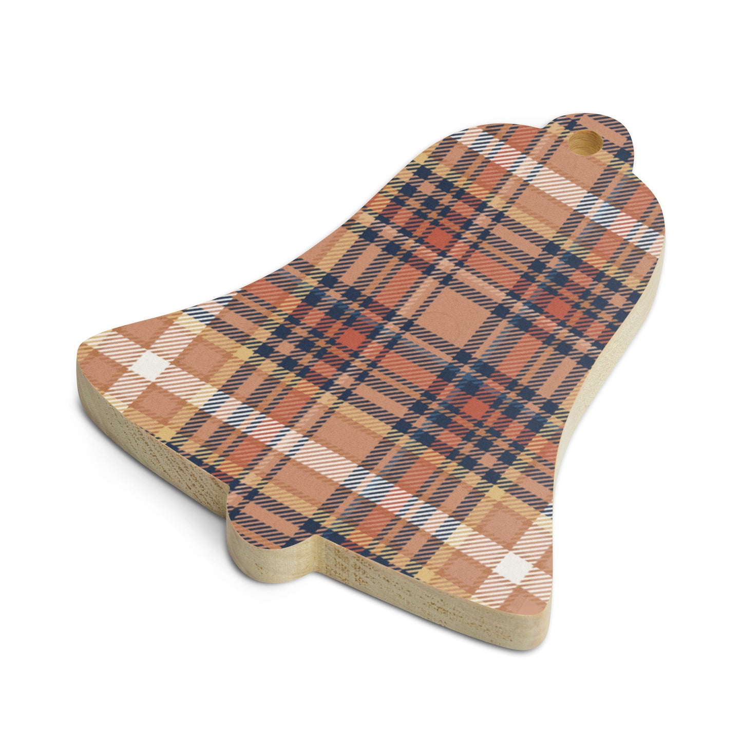perfect plaid (warm) -Wooden ornaments