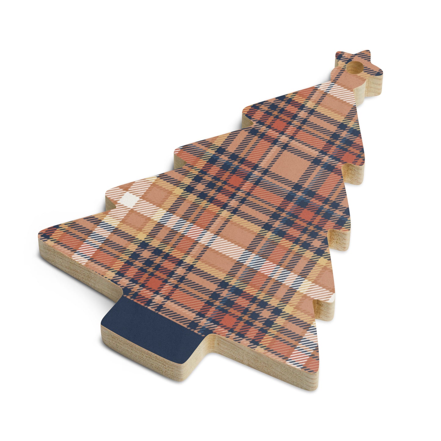 perfect plaid (warm) -Wooden ornaments