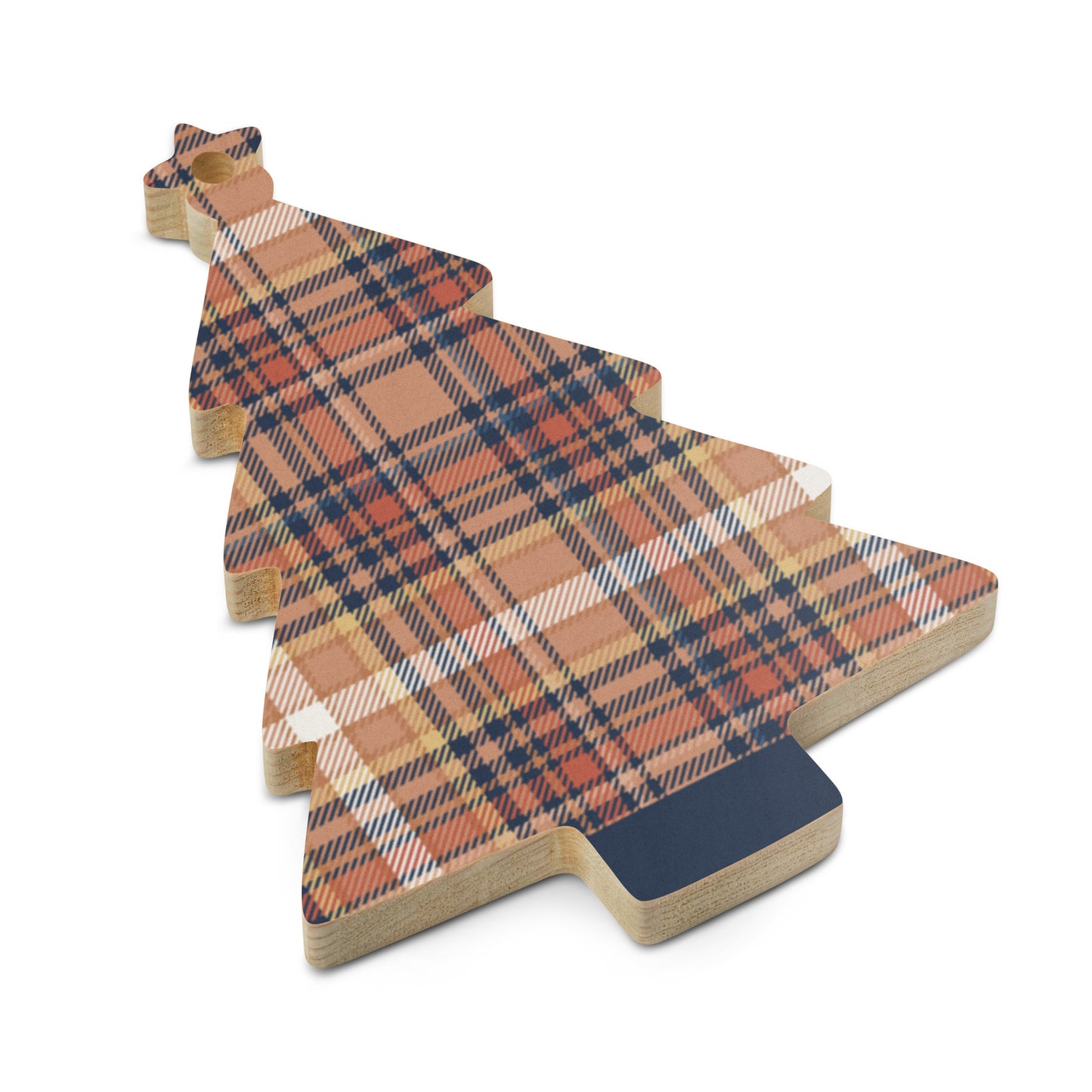 perfect plaid (warm) -Wooden ornaments