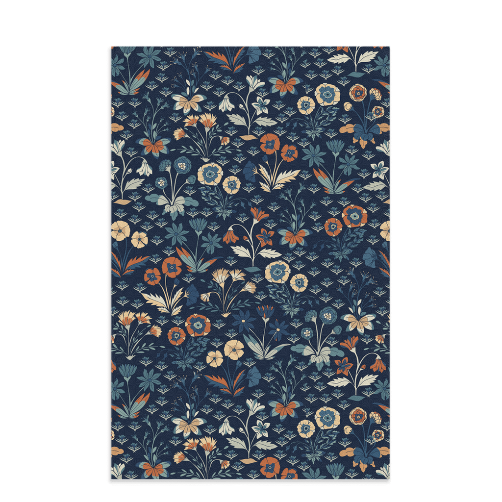 Fields Aflower (winter) - 16x25" waffle texture kitchen/hand towel