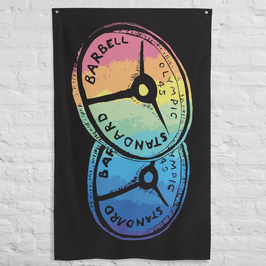 Rainbow plate flag
