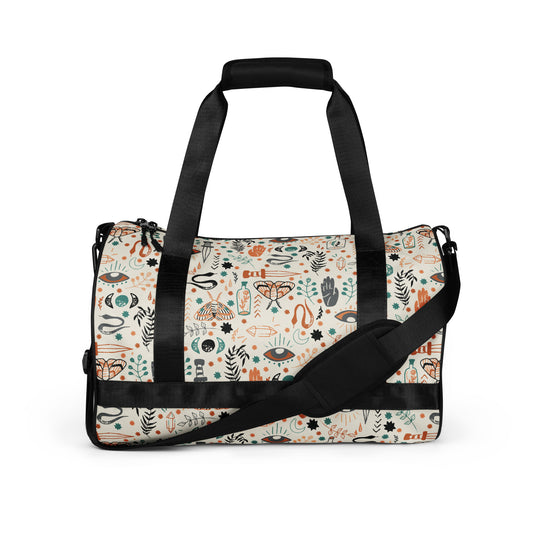 All-over print duffel bag - esoteric ephemera