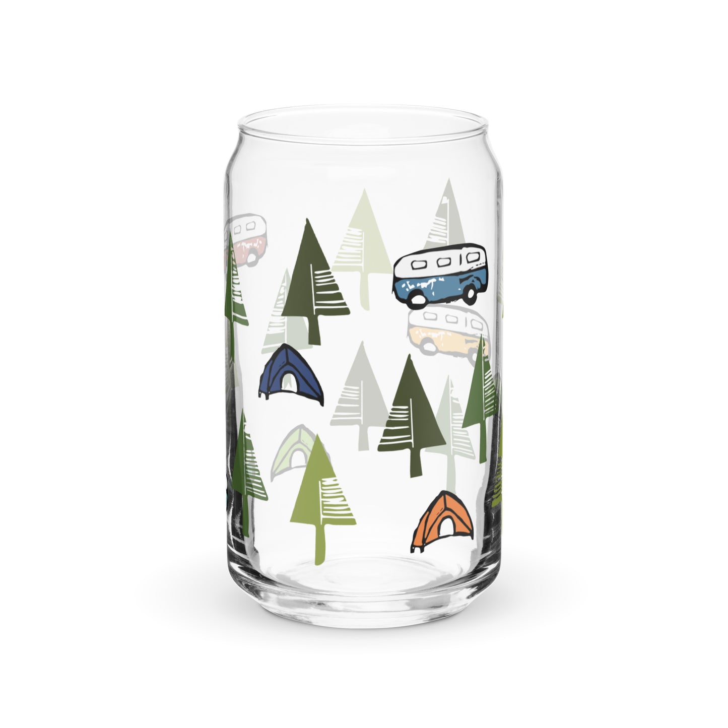 16oz -Can-shaped glass - Happy Camper