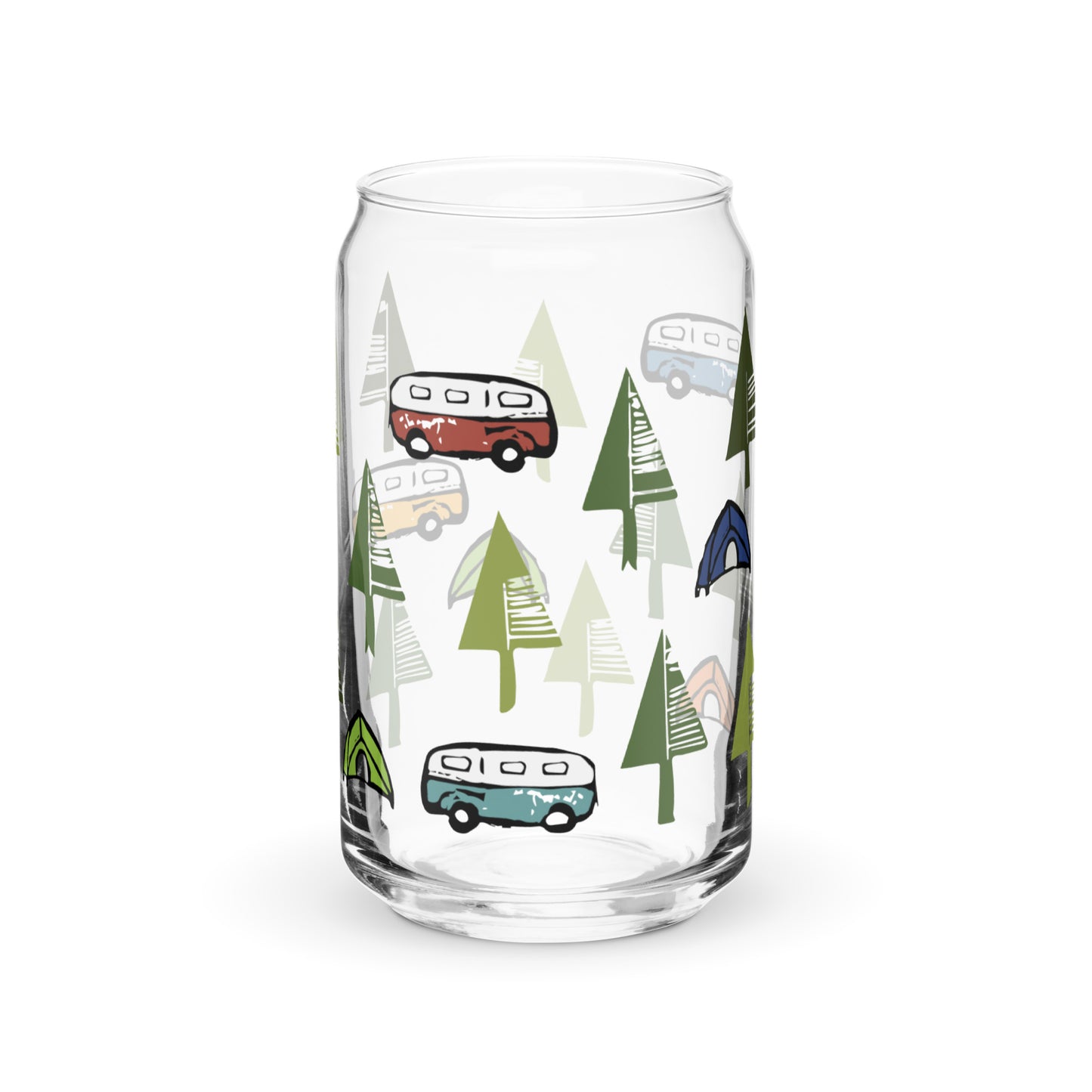 16oz -Can-shaped glass - Happy Camper