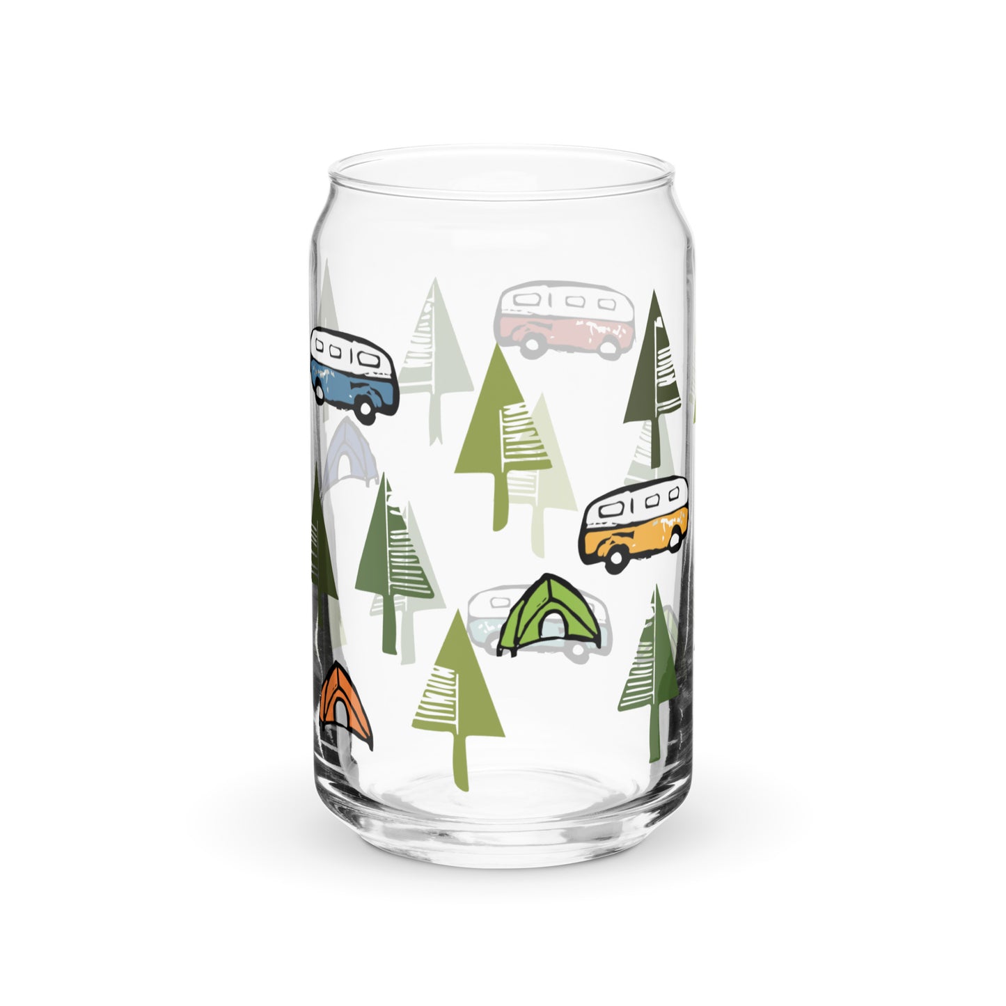 16oz -Can-shaped glass - Happy Camper