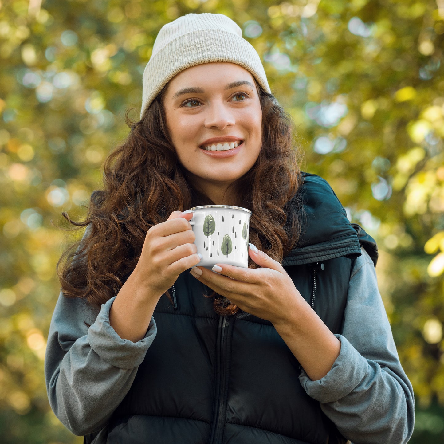 Enamel Mug - Winter Trees