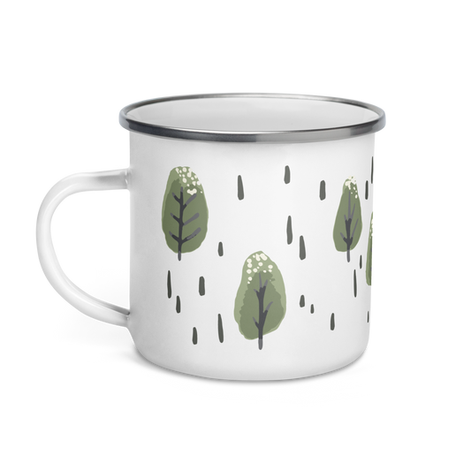 Enamel Mug - Winter Trees