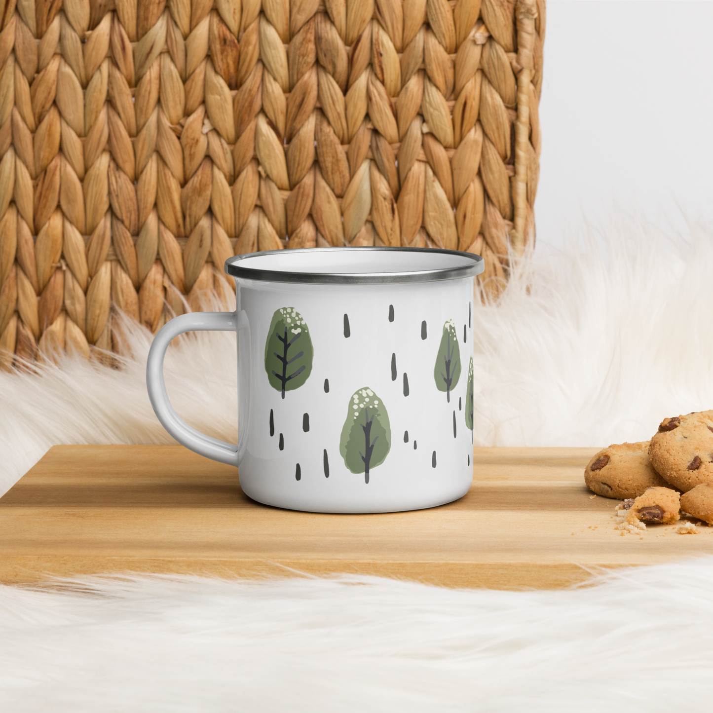 Enamel Mug - Winter Trees