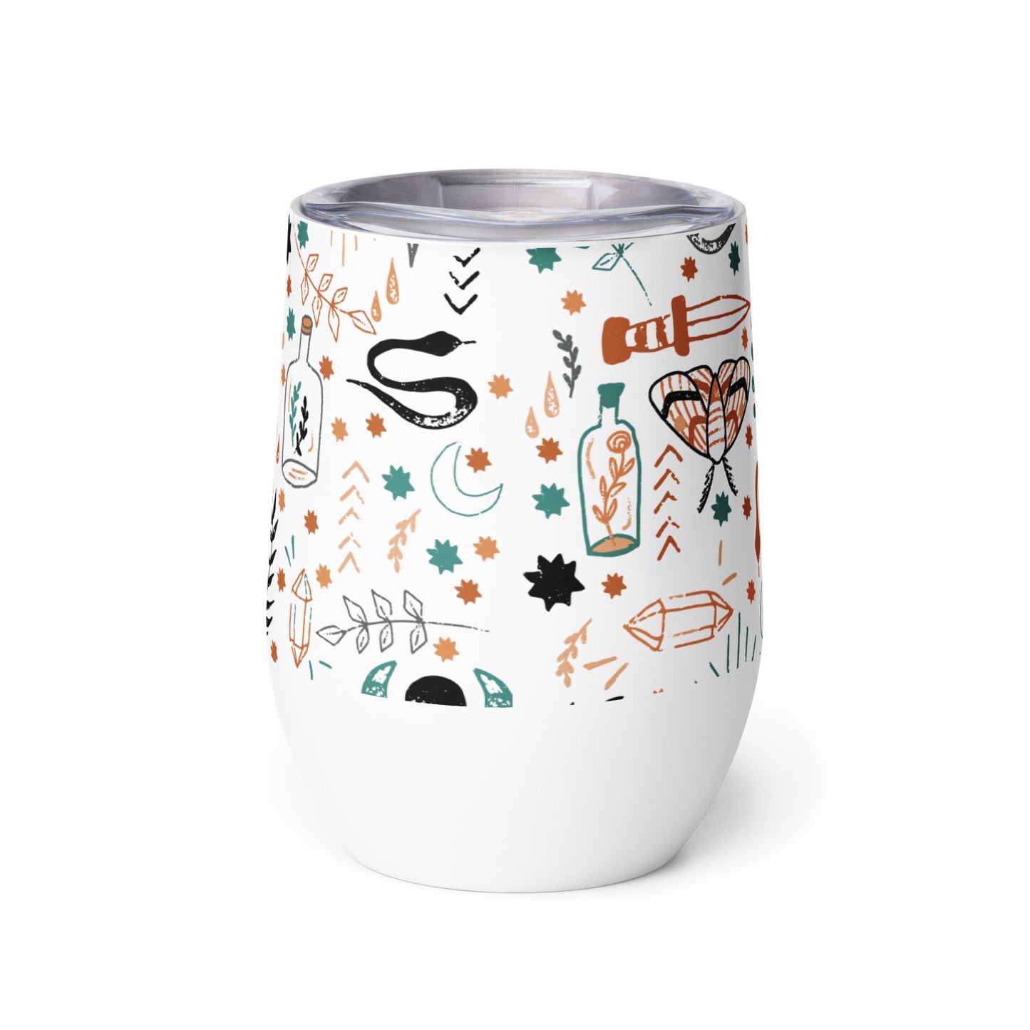 Wine tumbler - Esoteric Ephemera - White