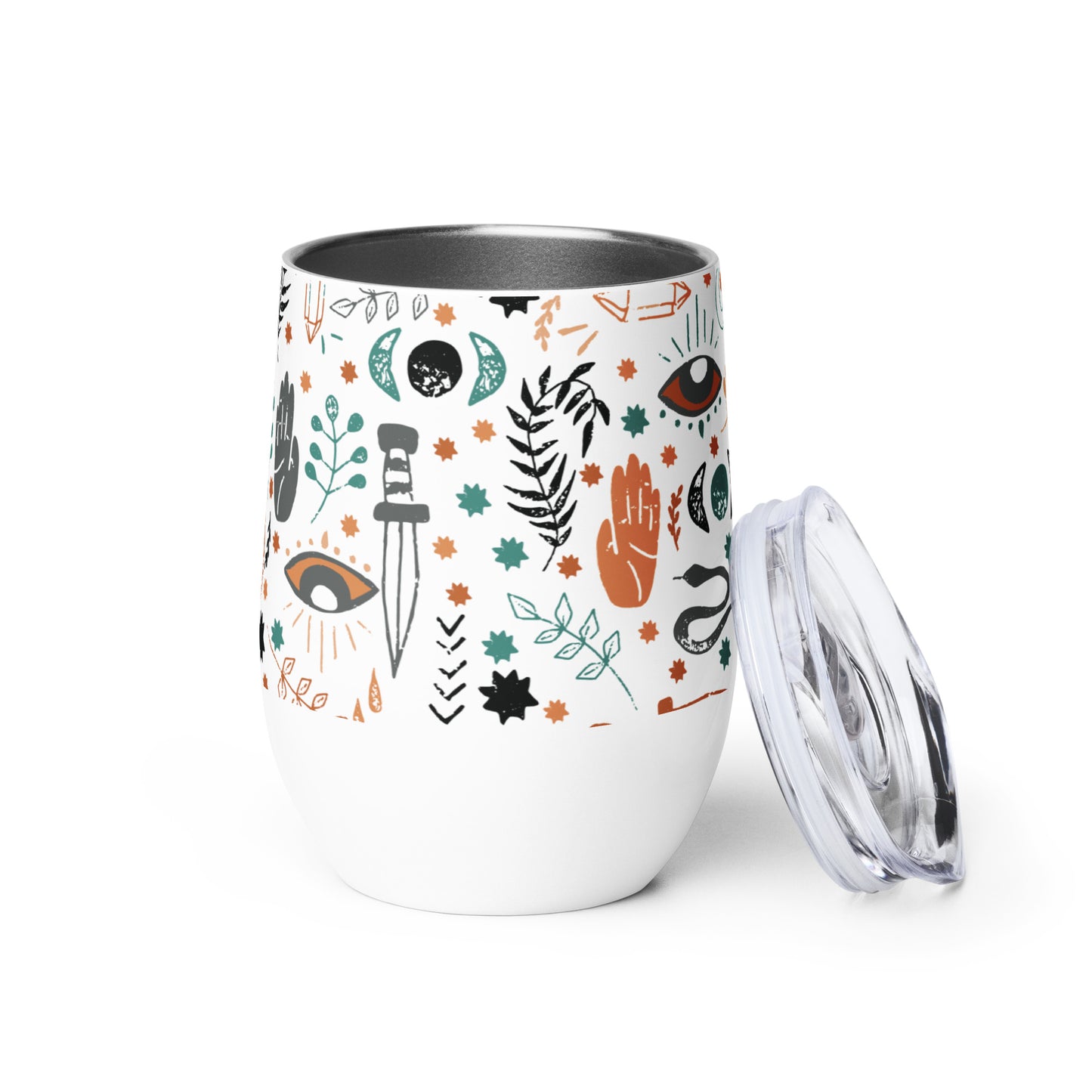 Wine tumbler - Esoteric Ephemera - White