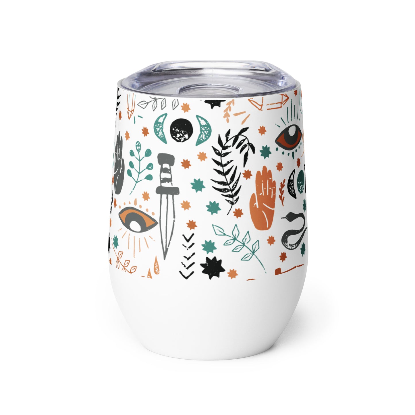 Wine tumbler - Esoteric Ephemera - White