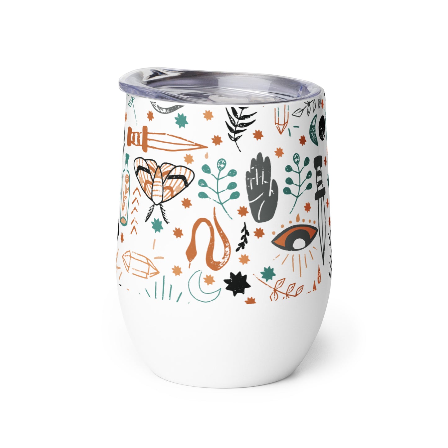 Wine tumbler - Esoteric Ephemera - White