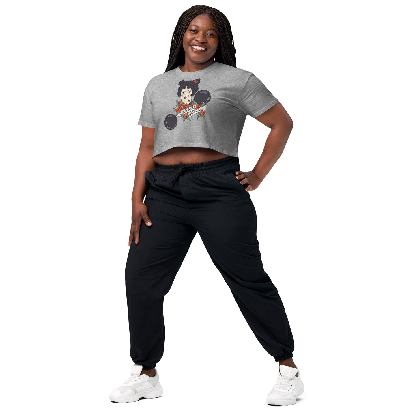 Sad Girl Strength Co crop top (xs-xl, multiple colors)