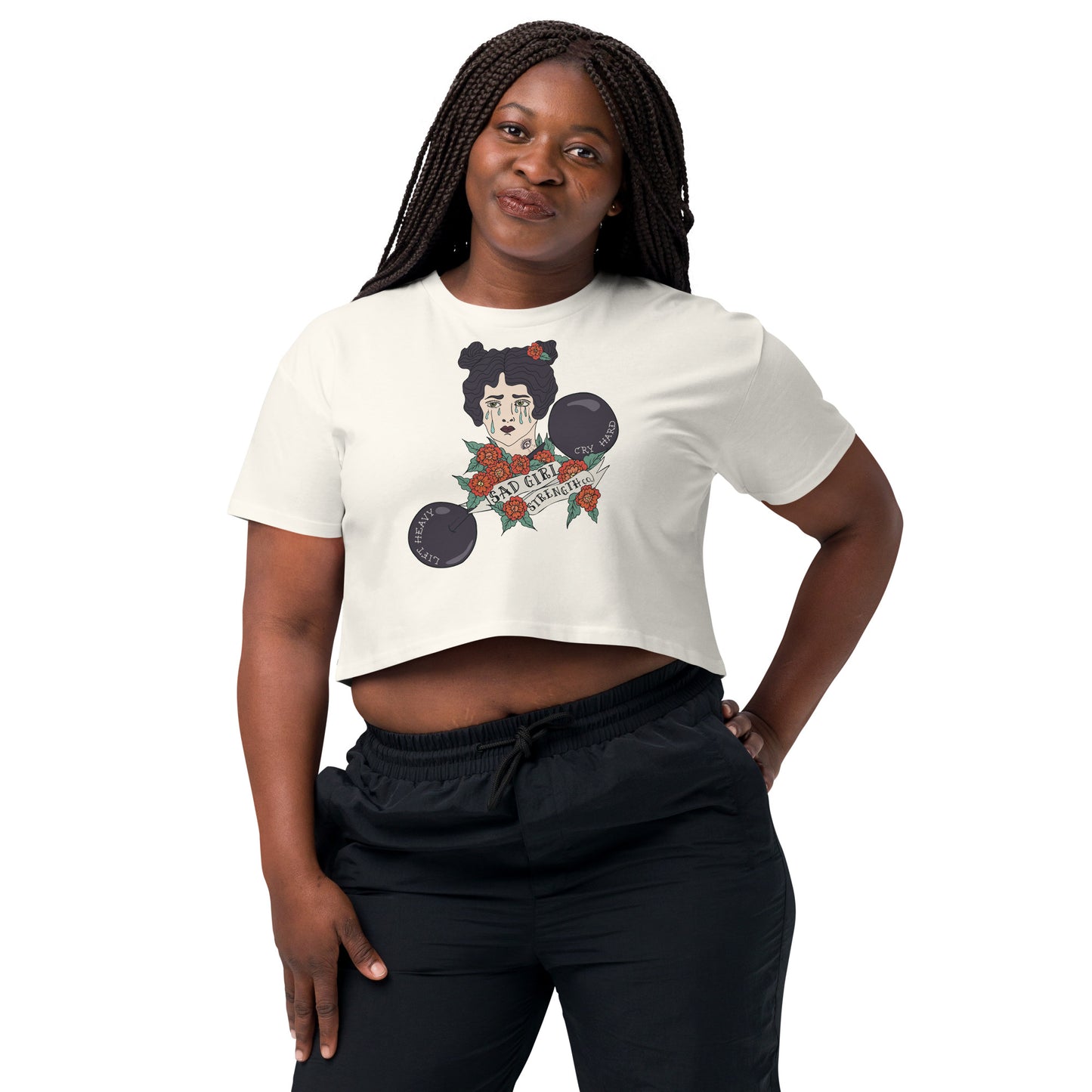 Sad Girl Strength Co crop top (xs-xl, multiple colors)