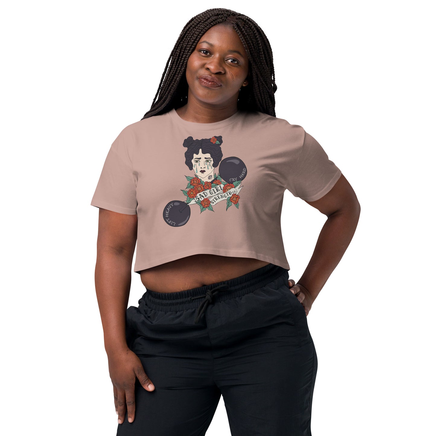 Sad Girl Strength Co crop top (xs-xl, multiple colors)