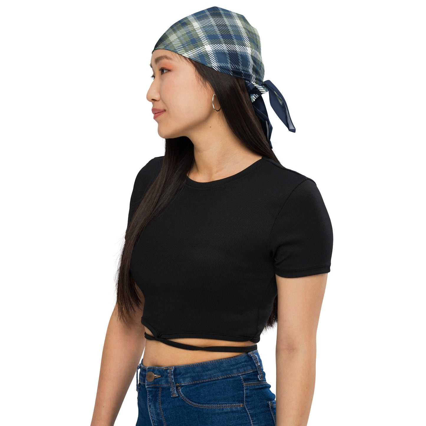 perfect plaid (cool) - bandana (3 sizes)