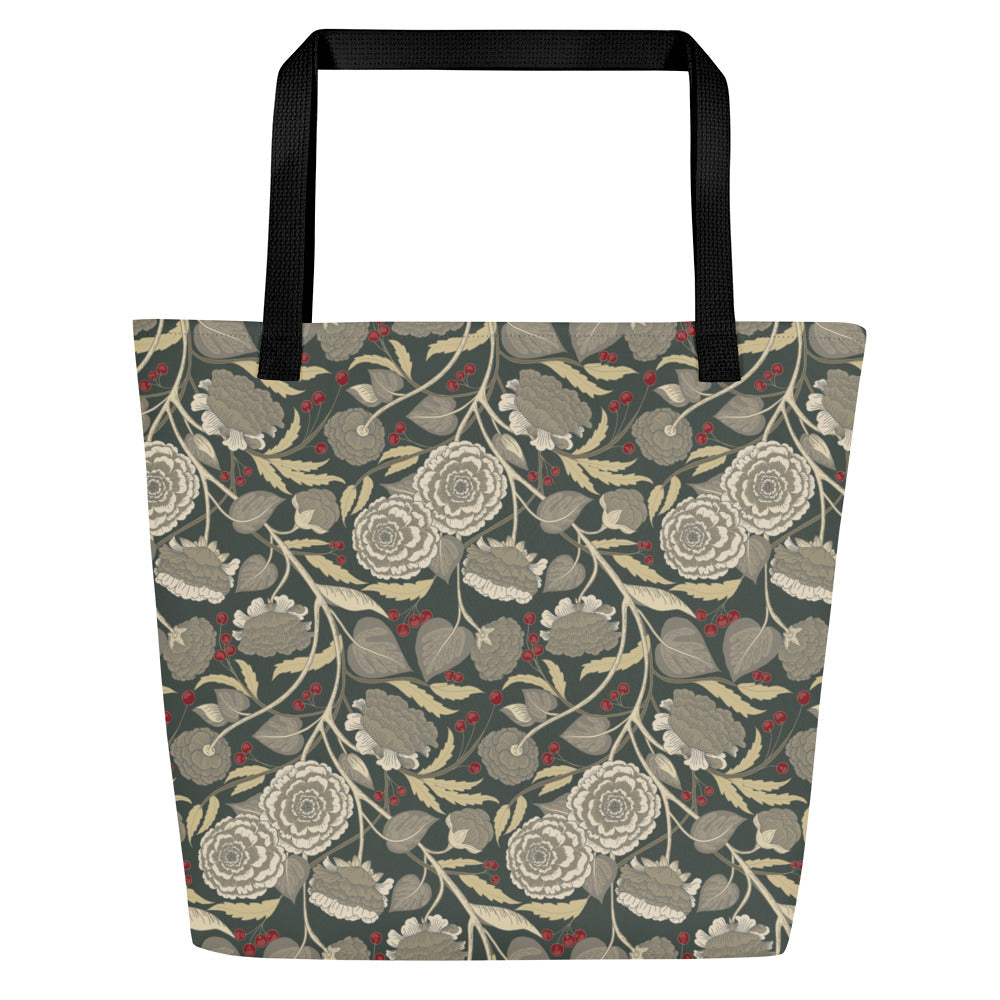 late bloomer (winter) - large tote bag