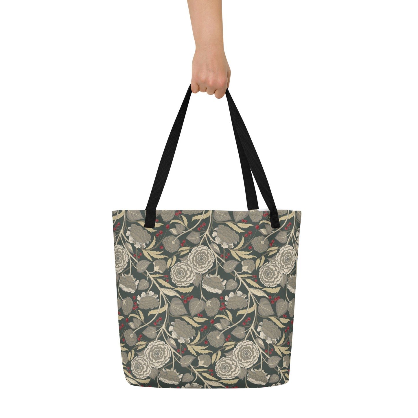 late bloomer (winter) - large tote bag