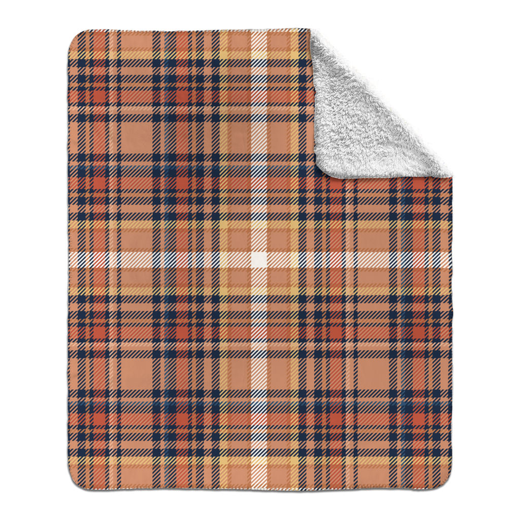 perfect plaid (warm)- sherpa blanket (2 sizes)