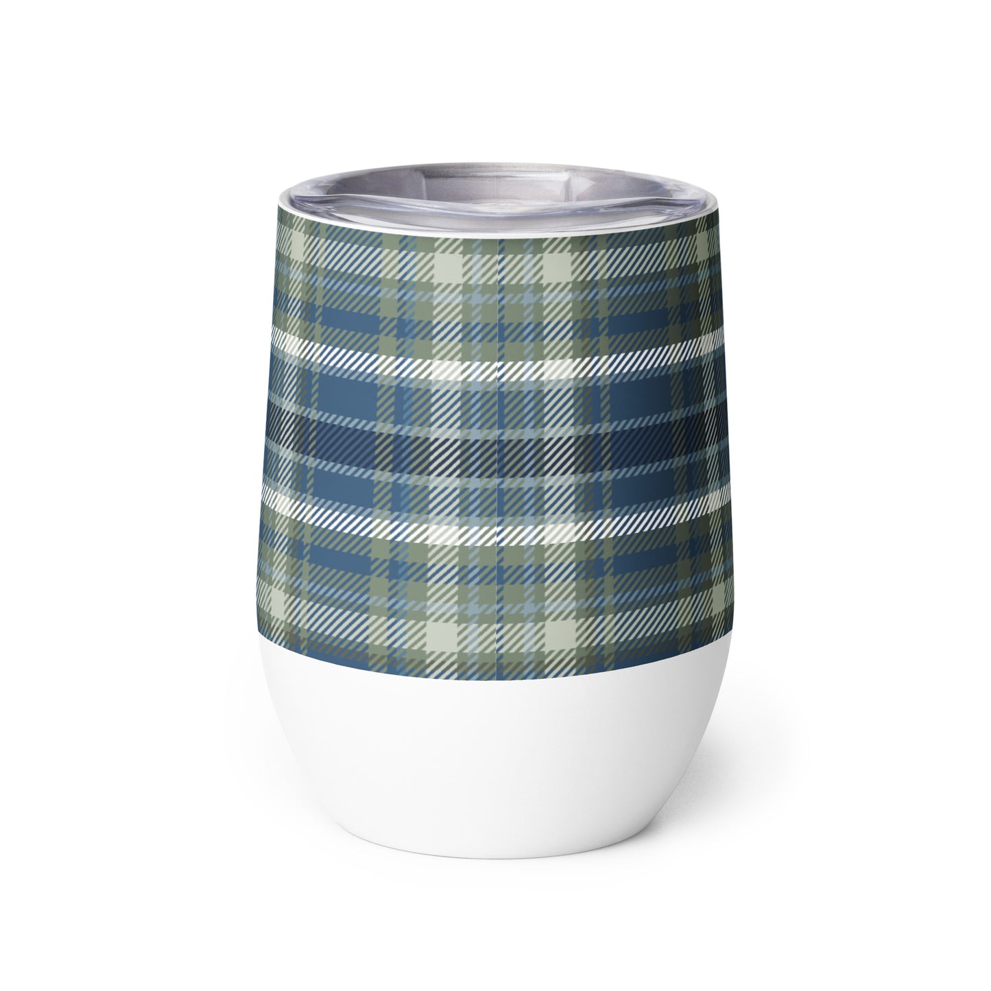 perfect plaid (cool) - 12oz insulated tumbler