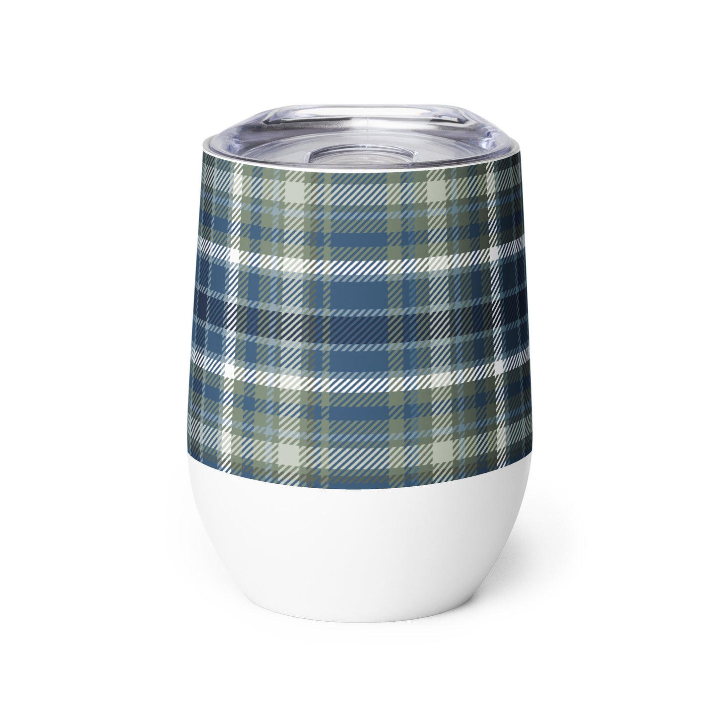 perfect plaid (cool) - 12oz insulated tumbler