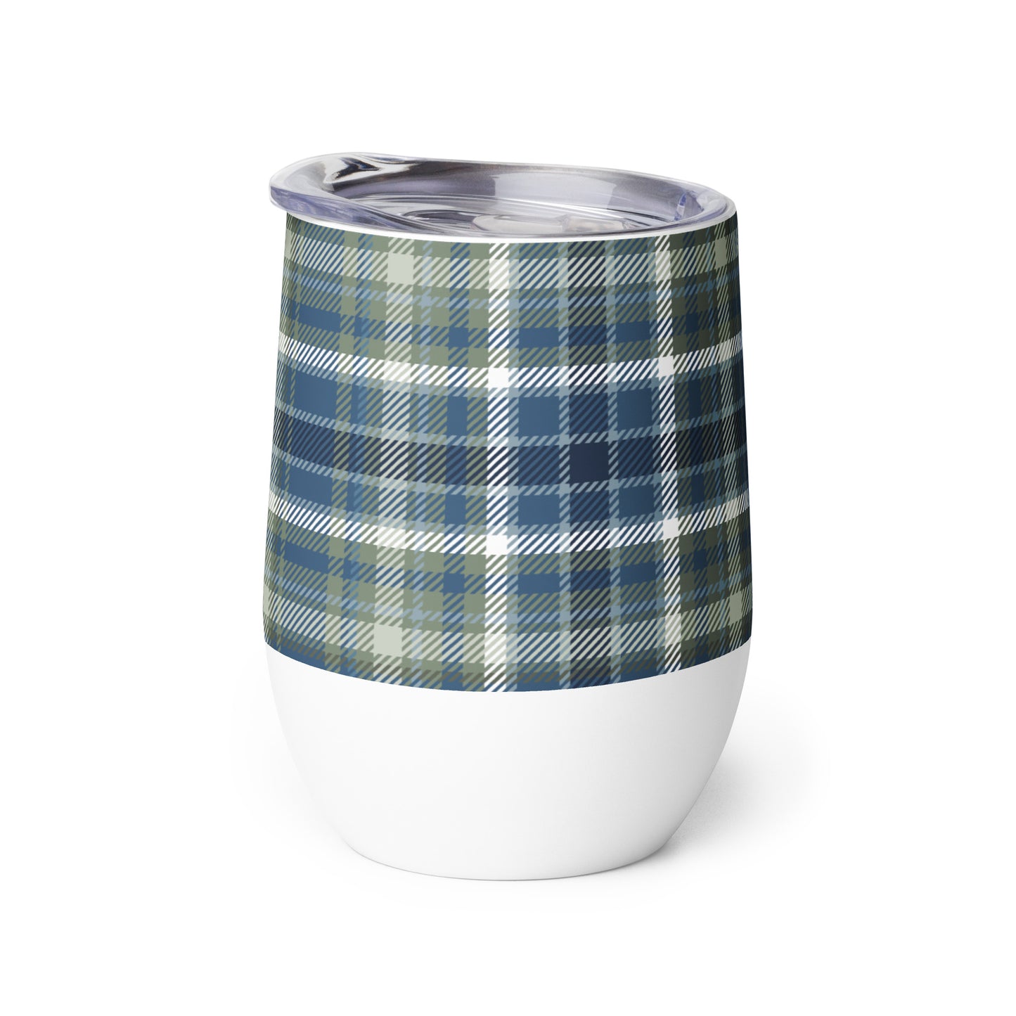 perfect plaid (cool) - 12oz insulated tumbler