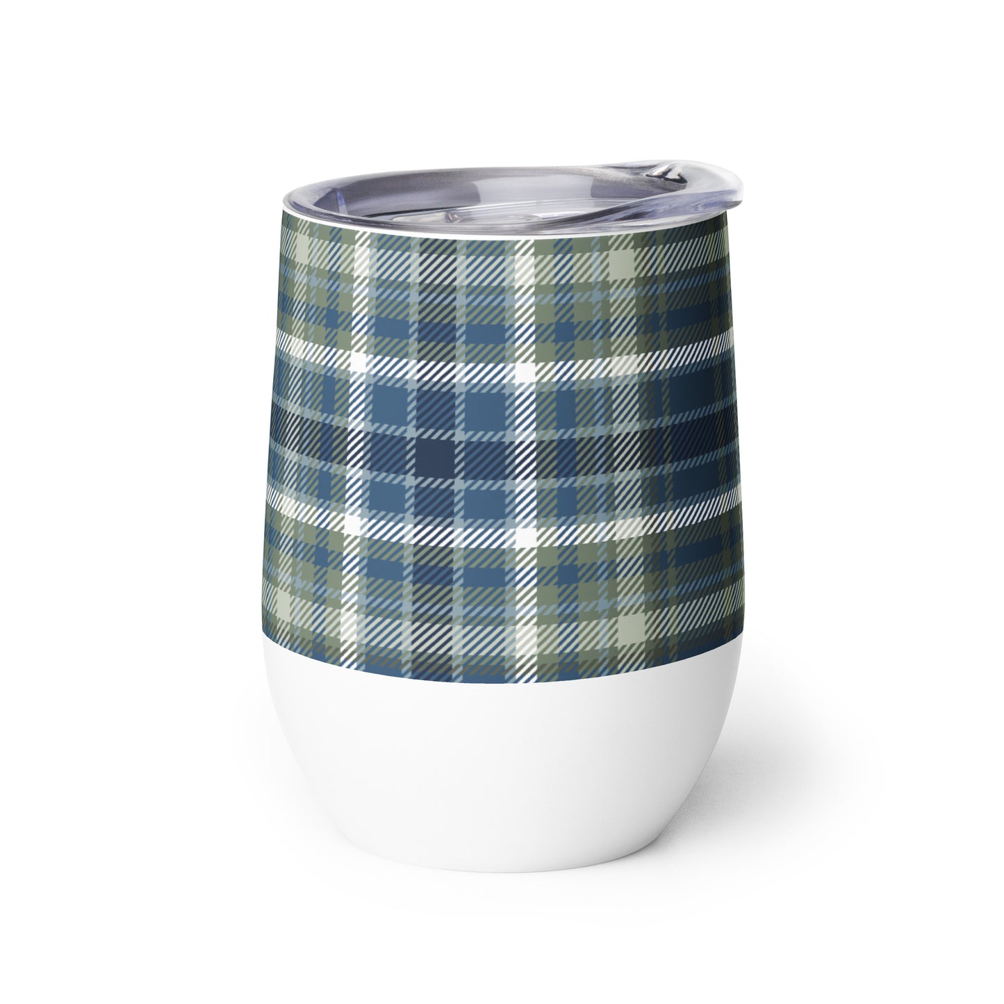 perfect plaid (cool) - 12oz insulated tumbler