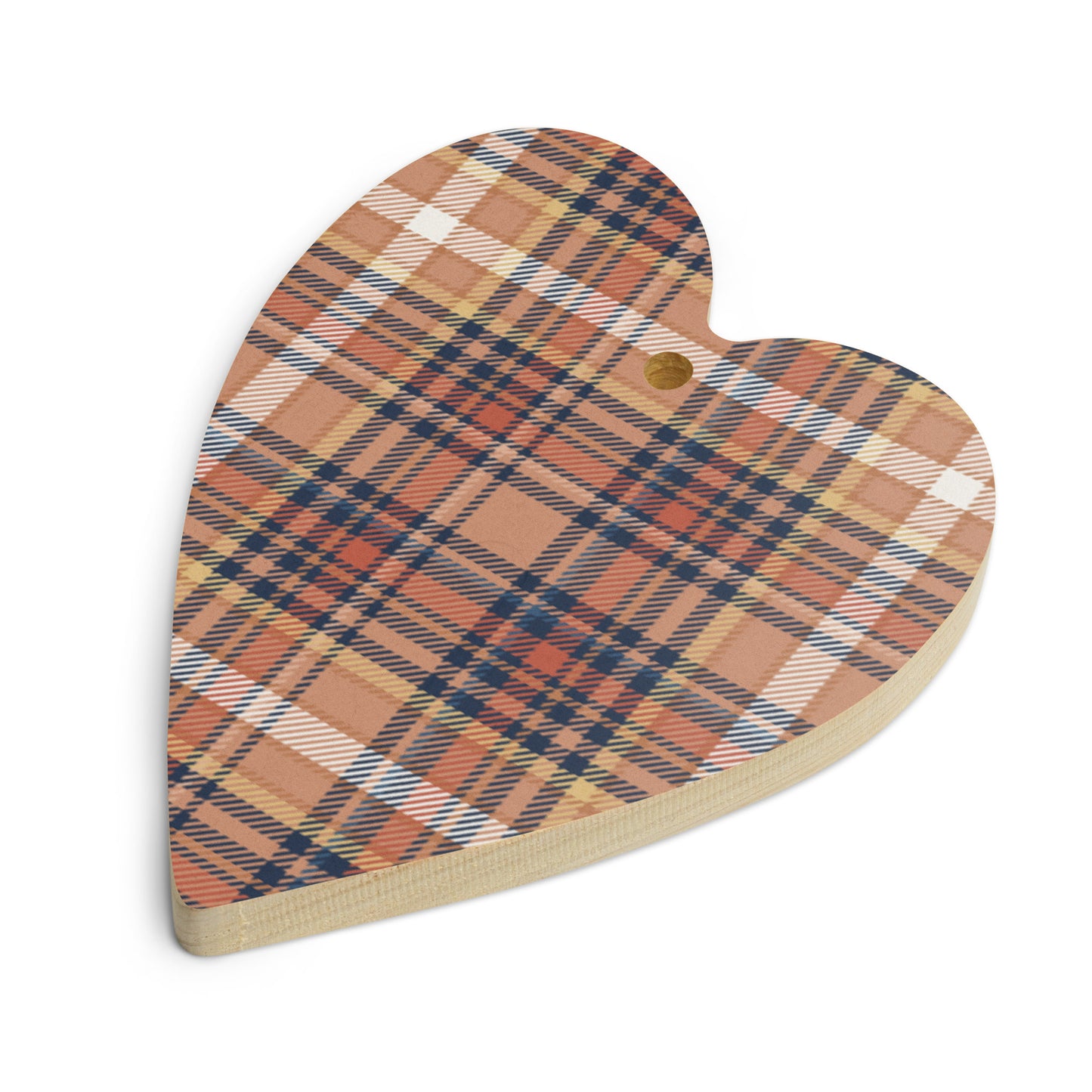 perfect plaid (warm)  -Wooden ornaments