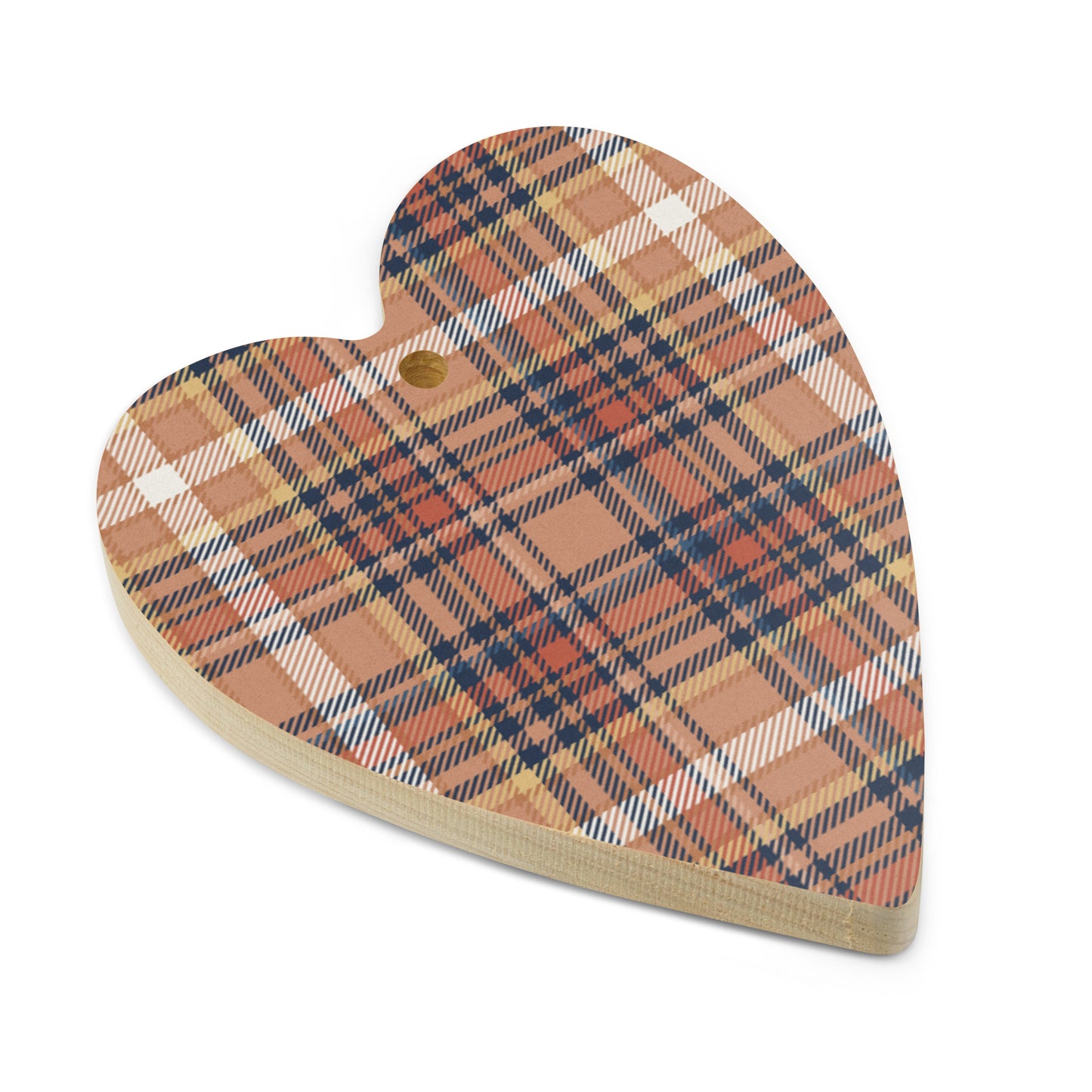 perfect plaid (warm)  -Wooden ornaments